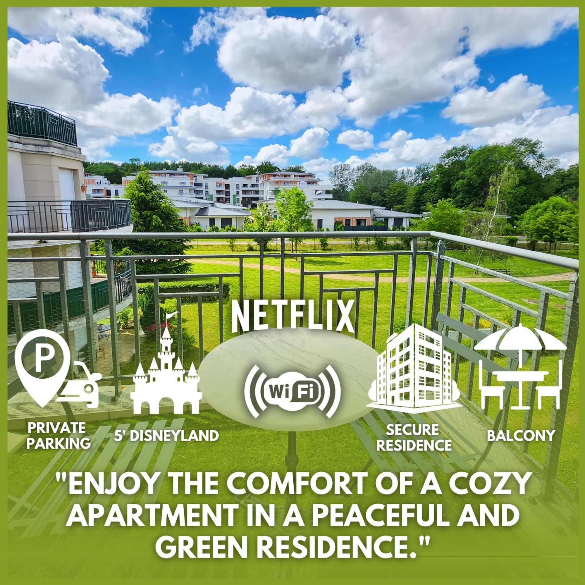 Appartement, Balcon, Parking, 5' Disneyland 몽테브랭 외부 사진